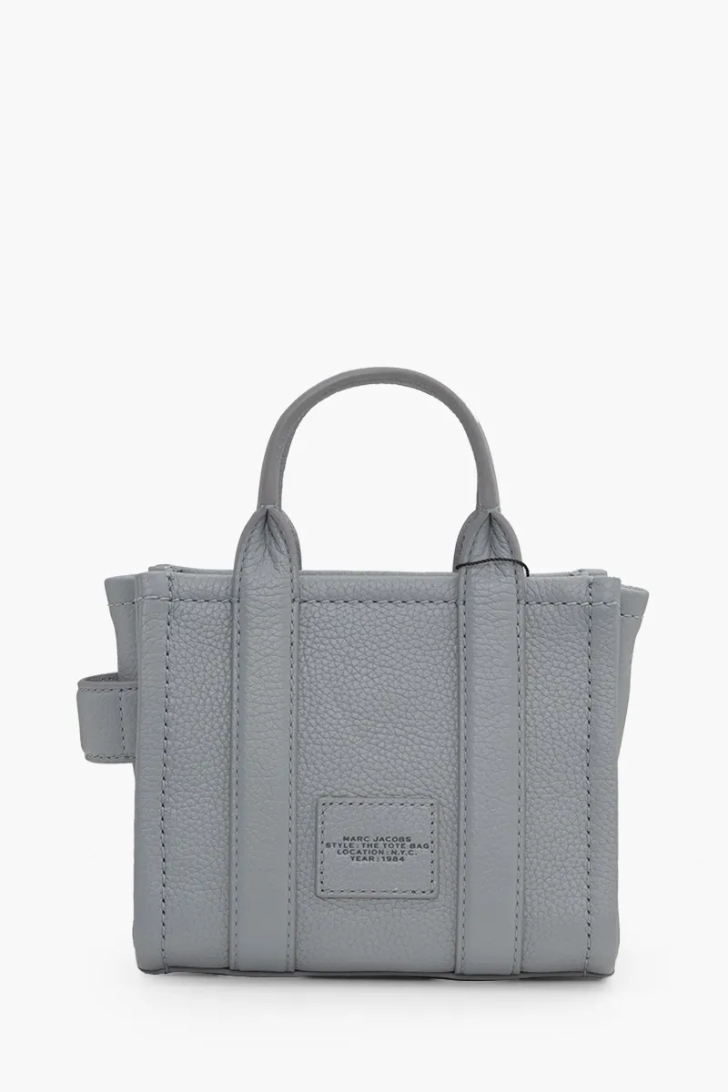 MARC JACOBS The Leather Crossbody Tote Bag in Wolf Grey 1