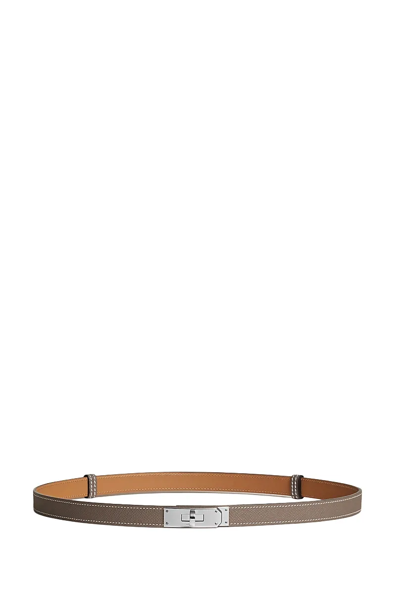 HERMÈS Kelly 18 18mm Belt in Tow Epsom Calfskin PHW 0