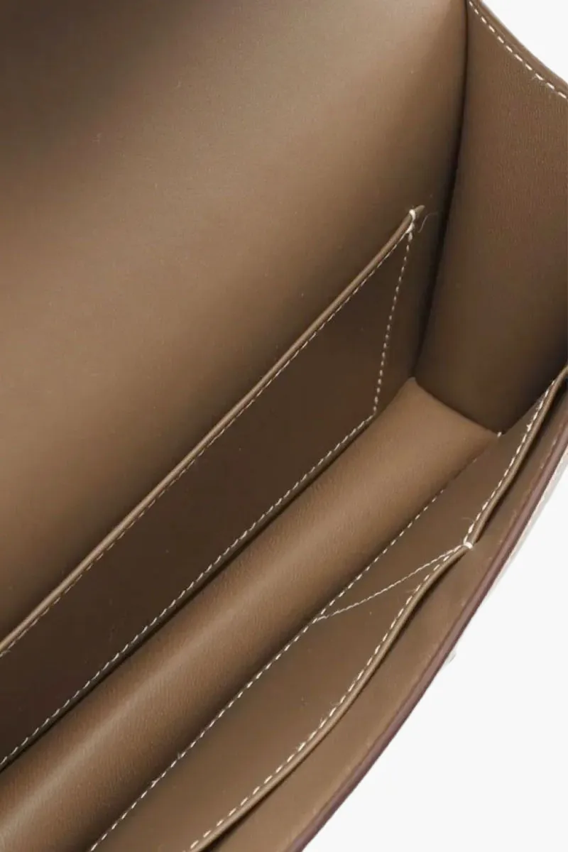 HERMÈS Constance Elan Shoulder Bag in Etoupe Epsom Leather with Mirror GHW Stamp K 3