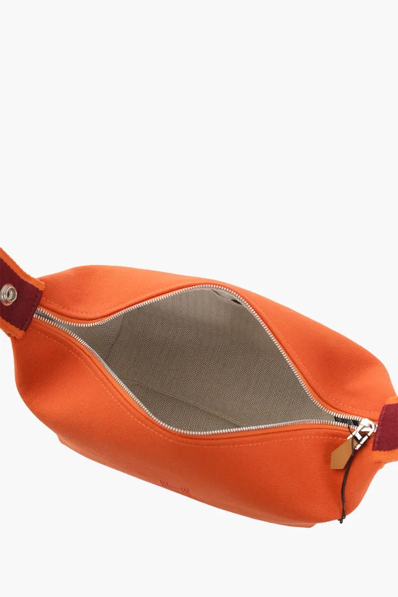 HERMÈS Small Bride-à-Brac Pouch in Fire Orange Canvas 3