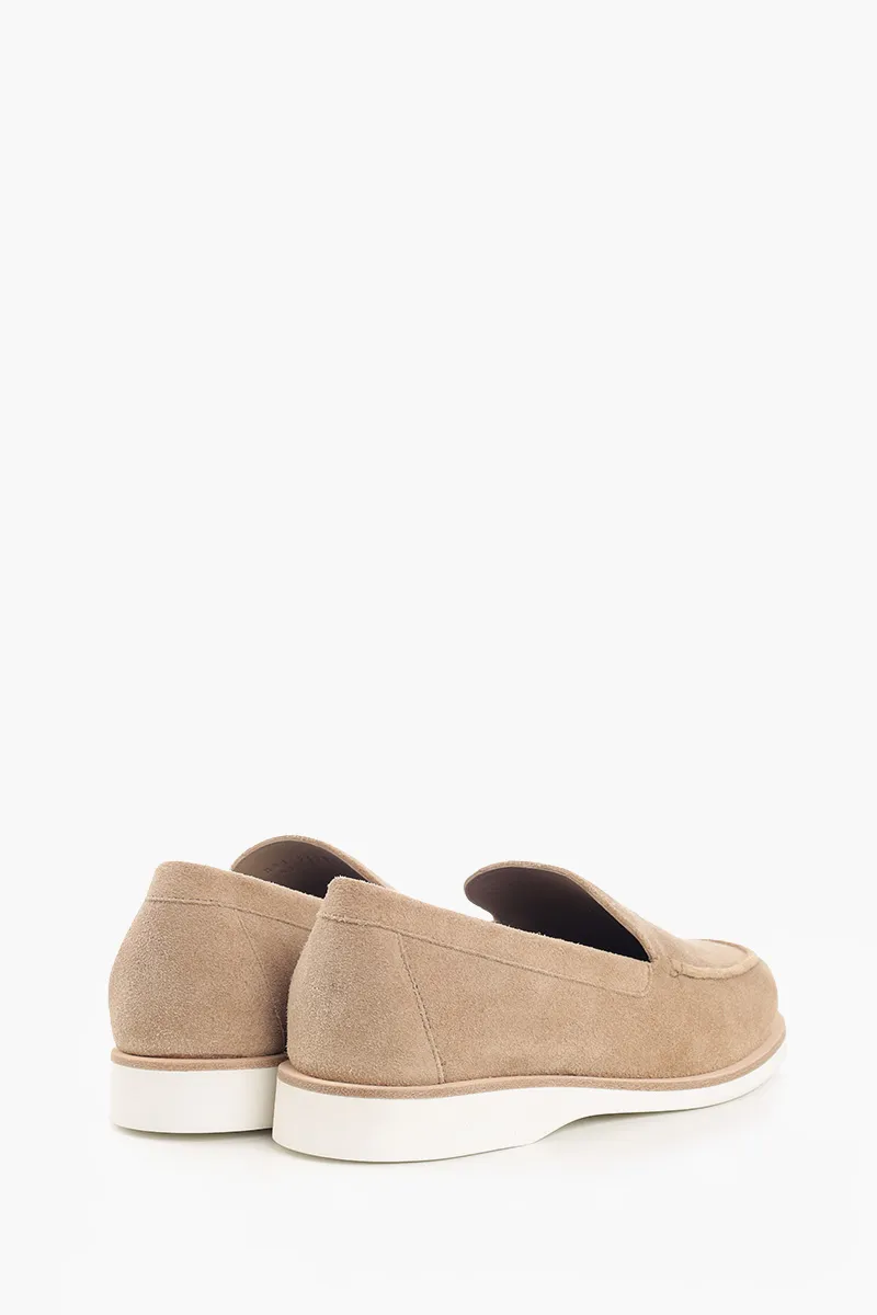 HERMÈS H Diamond Low Loafers in Beige/Sand Suede Calfskin 1