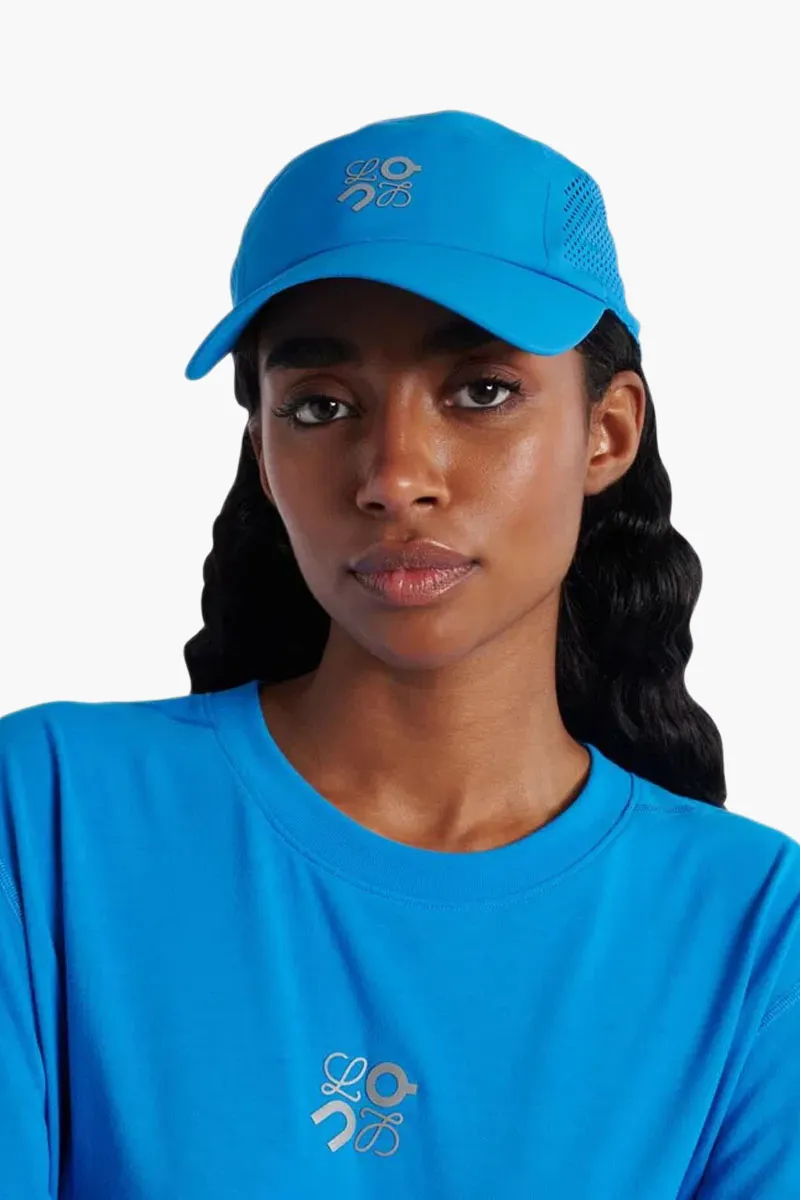 LOEWE X ON Logo Printed Baseball Cap in Blue Recycled Polyester