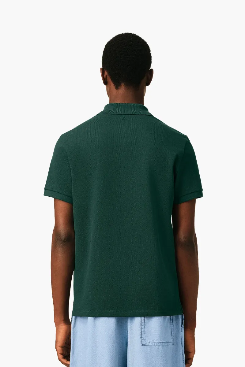 AMI Men De Coeur Short Sleeves Polo Shirt in Bottle Green/Black Cotton 2