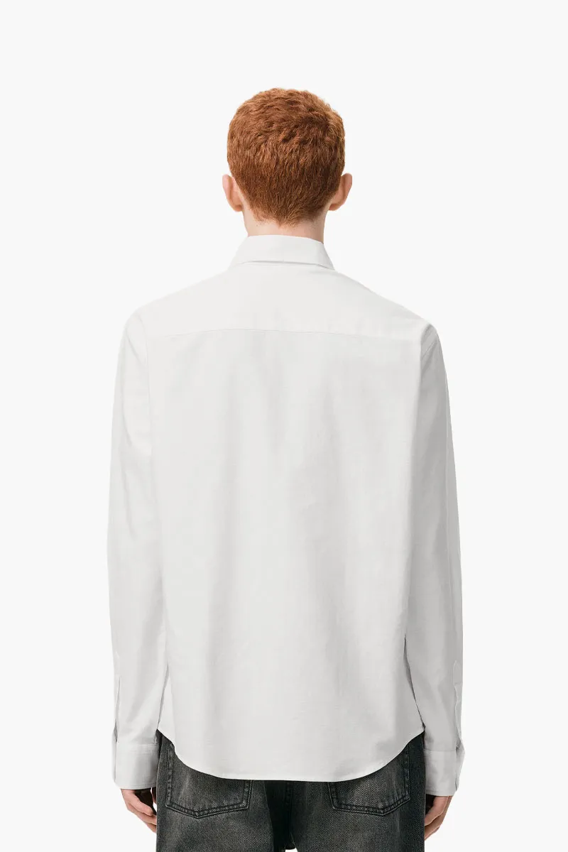 AMI Men Ami De Coeur Button-Down Collar Shirt in Natural White Oxford Cotton 2