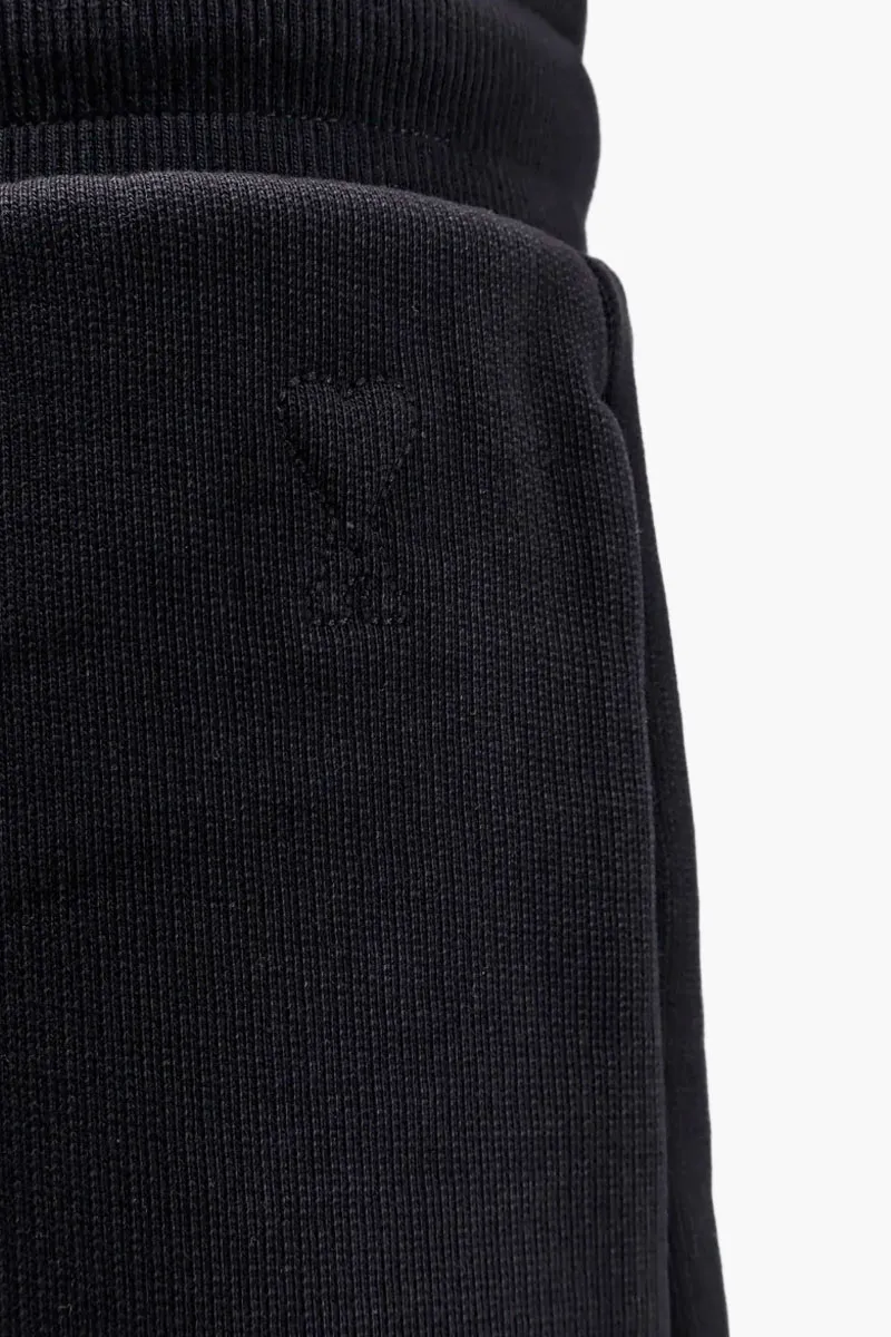 AMI Paris Jogging Shorts in Black Cotton 2