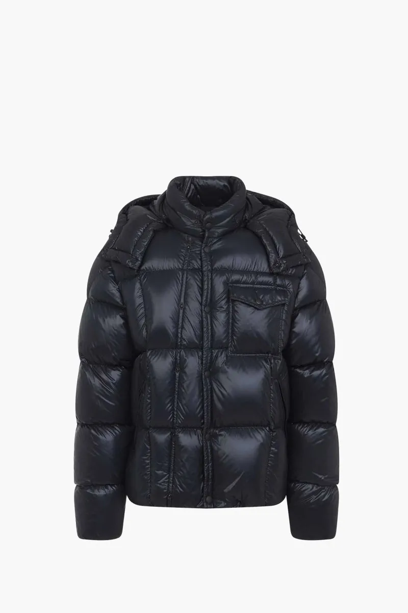 MONCLER Men Serfanto Hooded Jacket in Black Polyamide 0