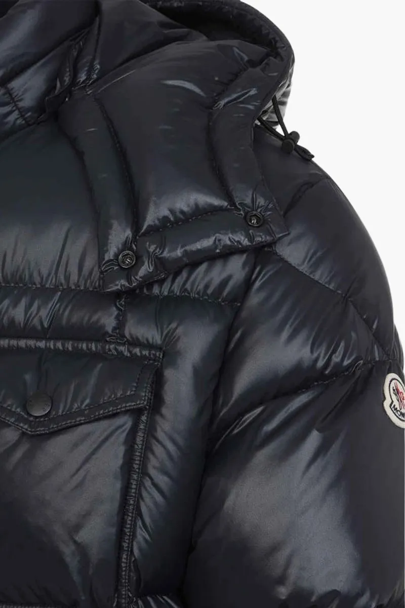 MONCLER Men Serfanto Hooded Jacket in Black Polyamide 2