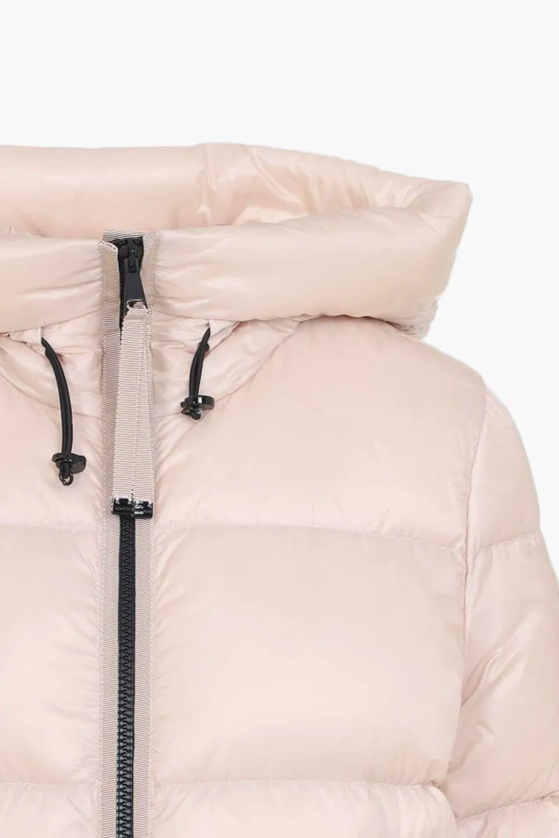 MONCLER Women Serittes Hooded Short Down Jacket in Pink Nylon 2