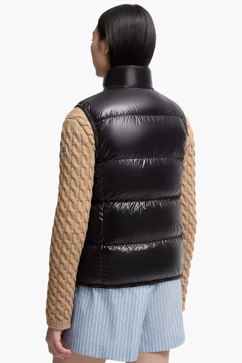 MONCLER Women Badia Down Vest in Black Nylon 2