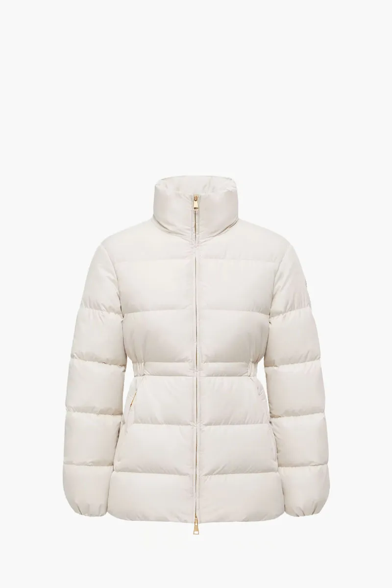MONCLER Women Brossette Short Down Jacket in Ivory White Nylon 0