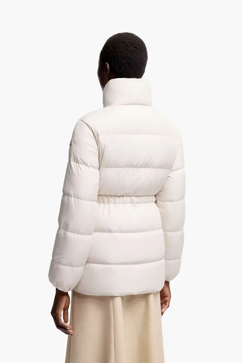 MONCLER Women Brossette Short Down Jacket in Ivory White Nylon 2