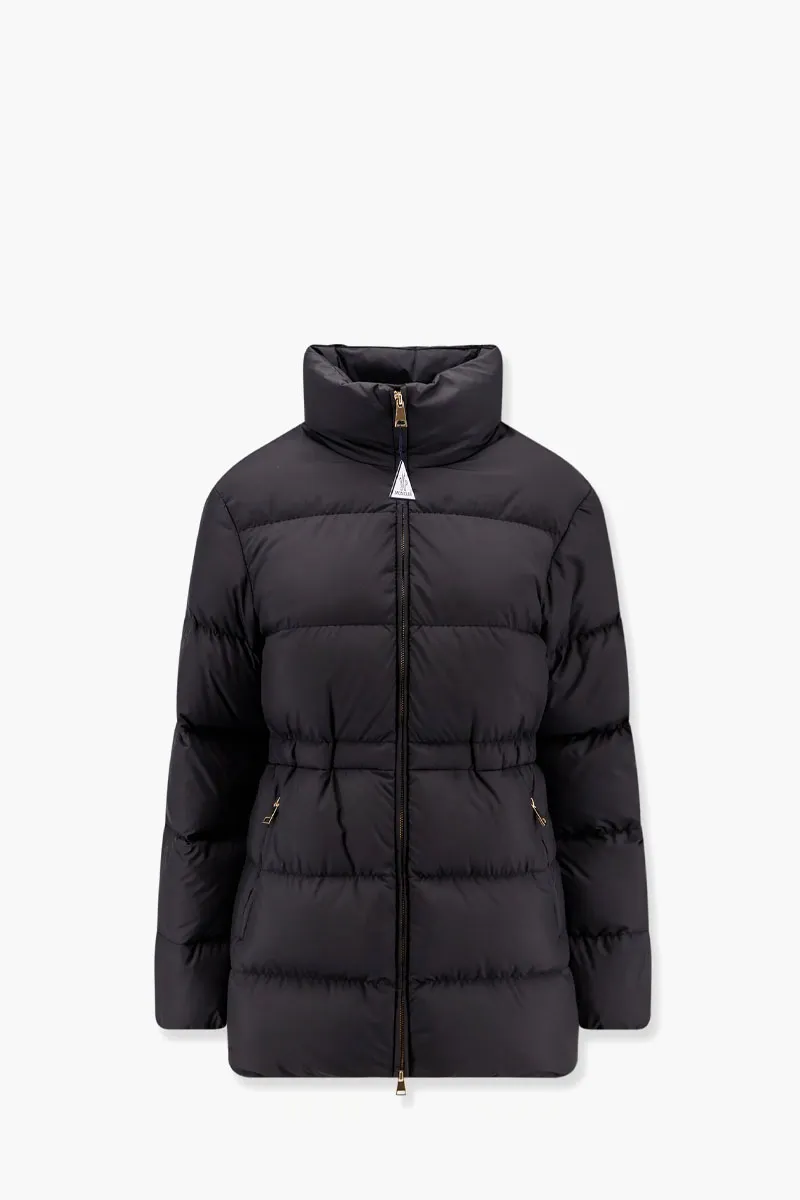 MONCLER Women Brossette Short Down Jacket in Black Nylon 0