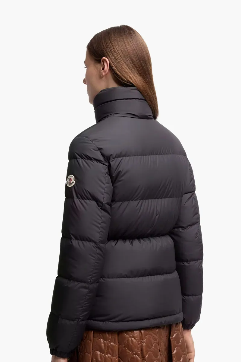 MONCLER Women Dourbe Short Down Jacket in Black Nylon 2