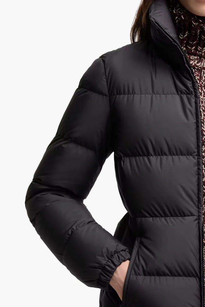 MONCLER Women Dourbe Short Down Jacket in Black Nylon 3