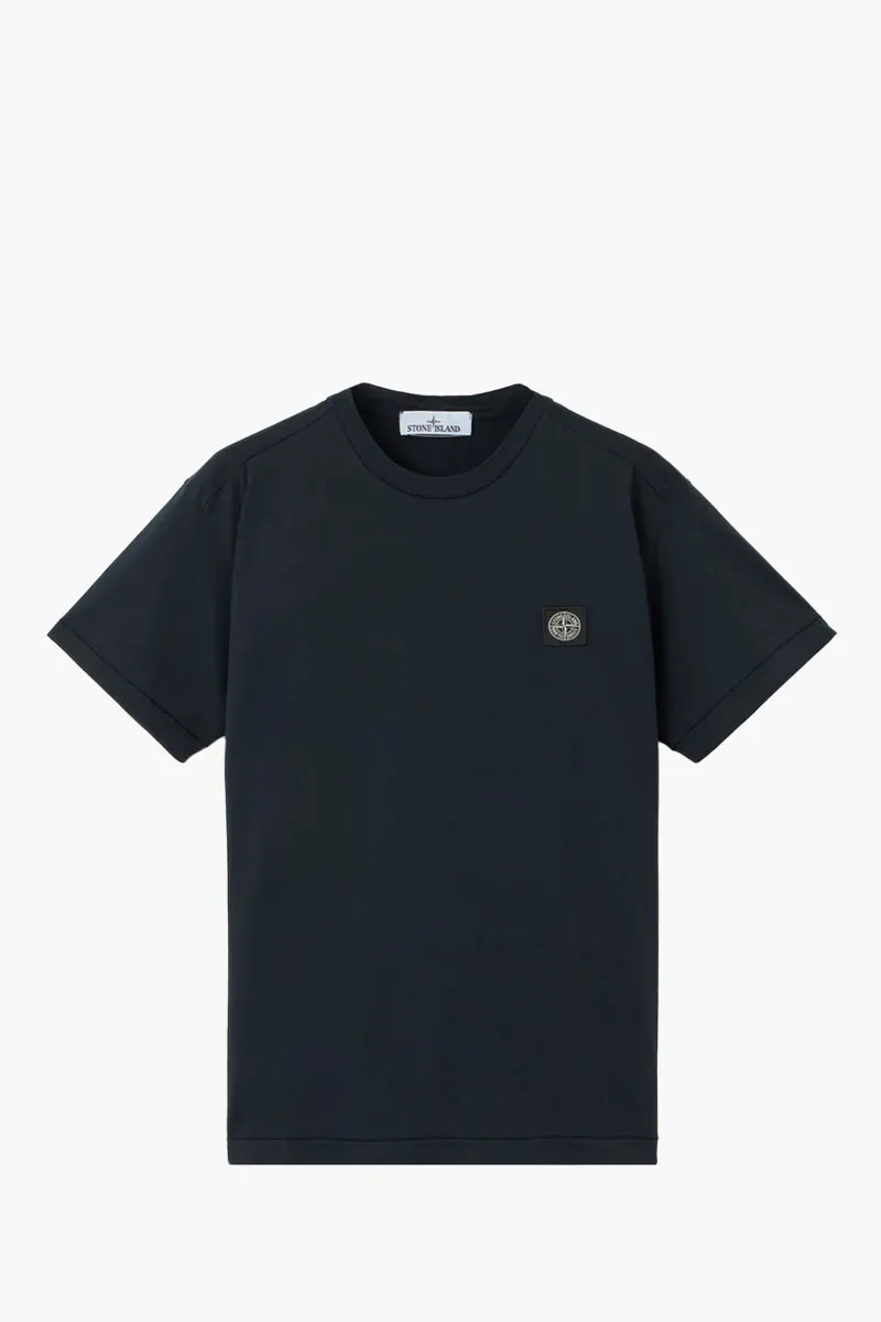 STONE ISLAND Men logo Short Sleeve Slim-Fit T-Shirt in Navy Cotton  0
