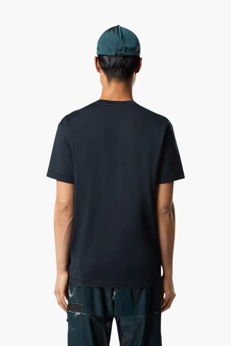 STONE ISLAND Men logo Short Sleeve Slim-Fit T-Shirt in Navy Cotton  2
