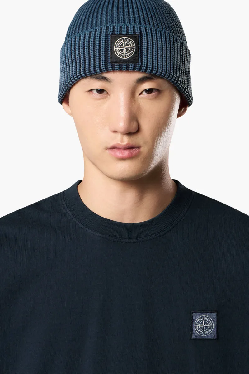 STONE ISLAND Men Logo Patch T-Shirt in Blue Cotton 3