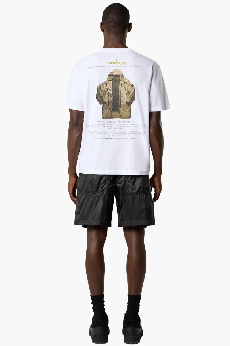 STONE ISLAND Men 'Archivio' Regular Fit T-Shirt in White Cotton Jersey 2