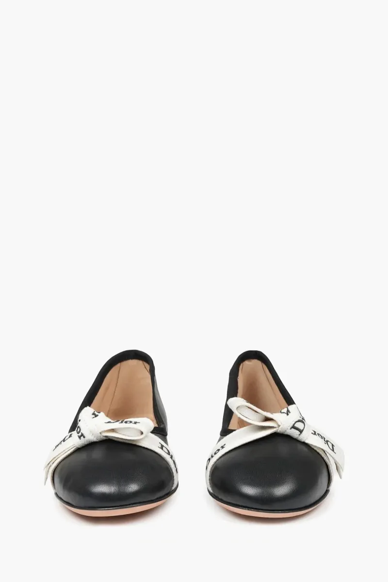 CHRISTIAN DIOR J'Adior Ballerina Flat in Black Lambskin 2
