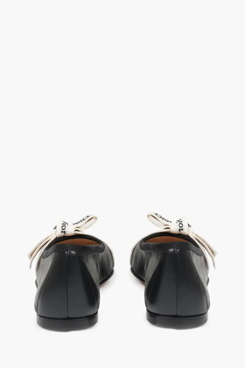 CHRISTIAN DIOR J'Adior Ballerina Flat in Black Lambskin 3