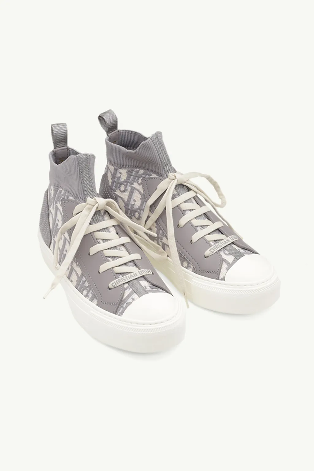 CHRISTIAN DIOR Walk'n'Dior Oblique Mid-Top Sneaker in Beige/Gray 1