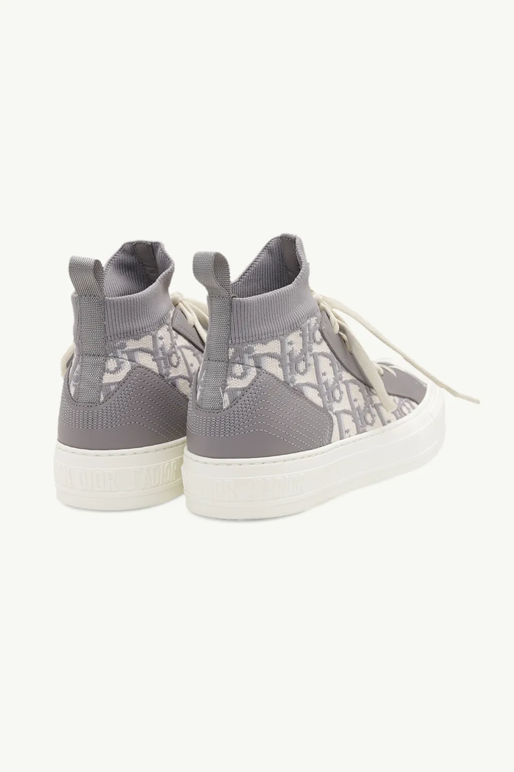 CHRISTIAN DIOR Walk'n'Dior Oblique Mid-Top Sneaker in Beige/Gray 2