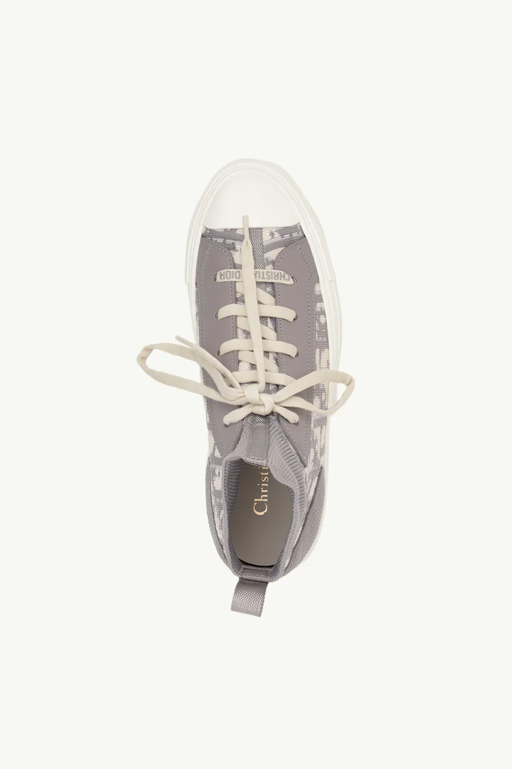 CHRISTIAN DIOR Walk'n'Dior Oblique Mid-Top Sneaker in Beige/Gray 3