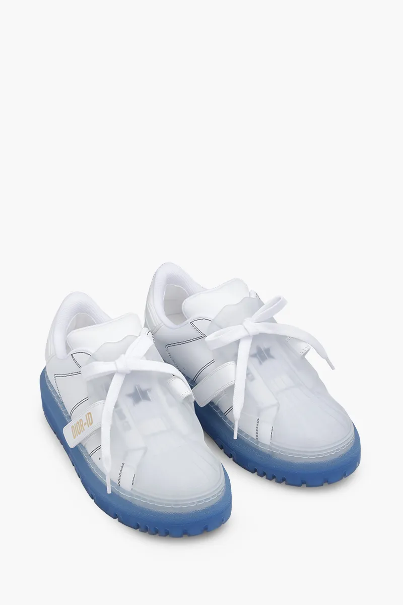 CHRISTIAN DIOR Dior-ID Sneakers in Deep Blue Calfskin x Transparent Rubber 1
