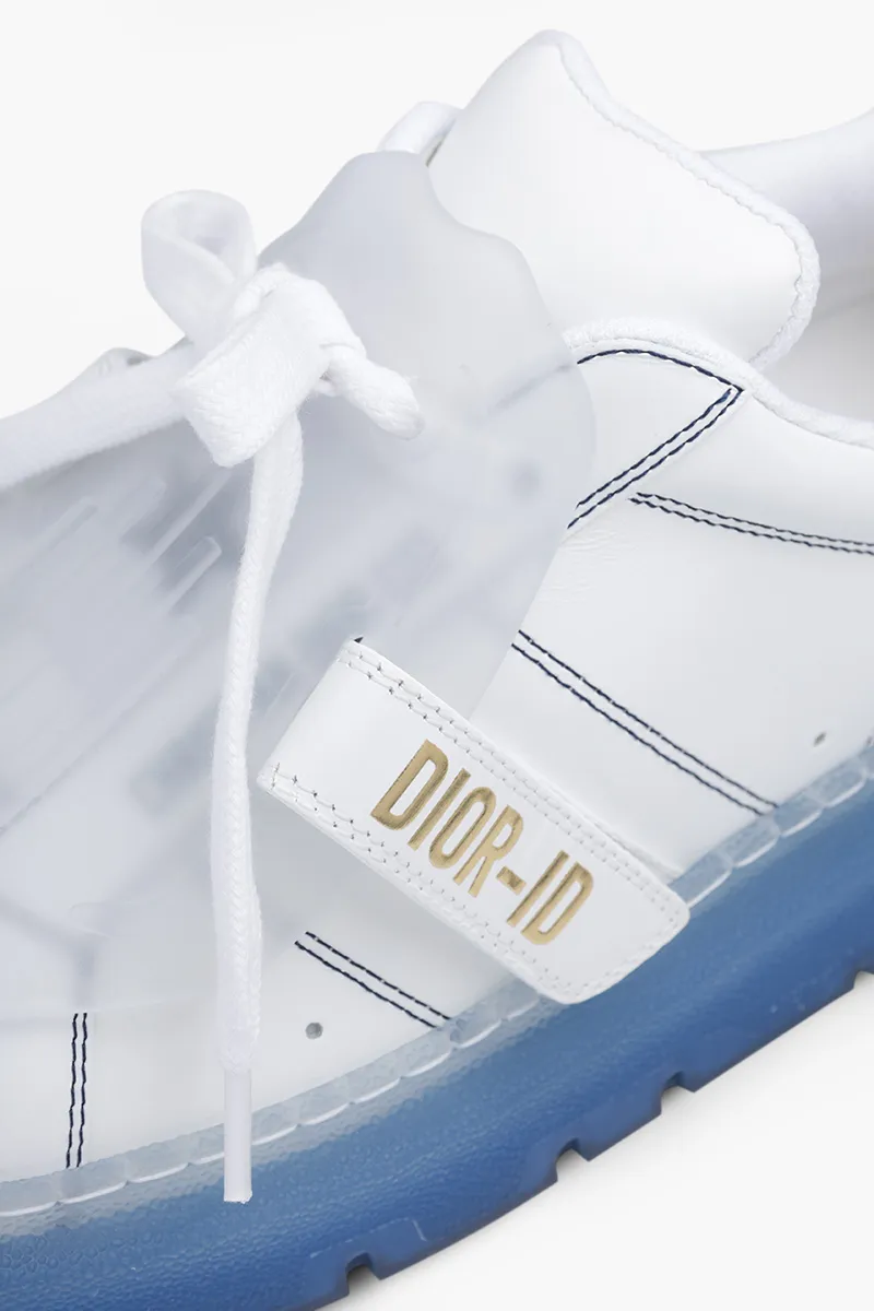 CHRISTIAN DIOR Dior-ID Sneakers in Deep Blue Calfskin x Transparent Rubber 4