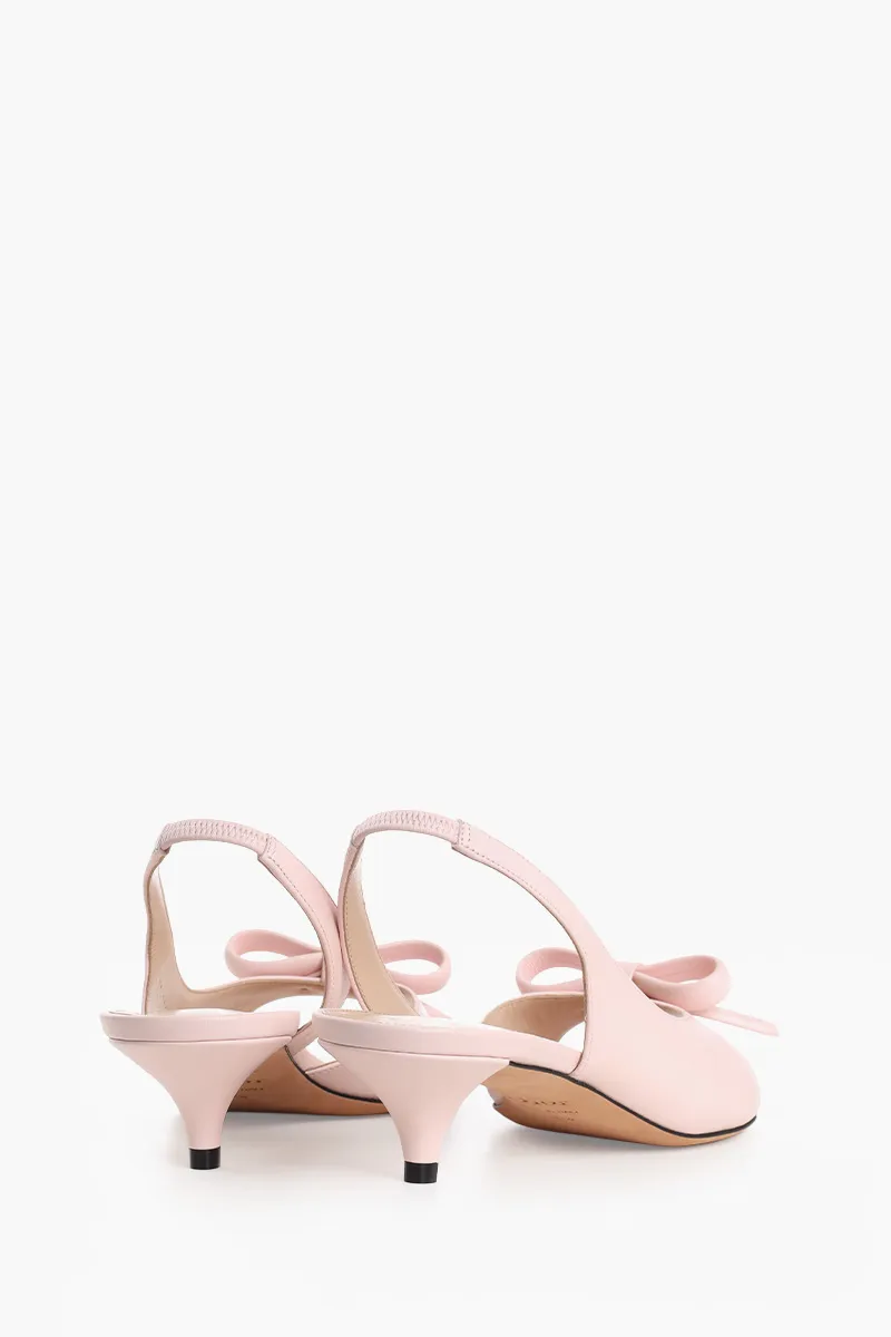 CHRISTIAN DIOR Dior Bow Slingback Sandals Pumps 40mm in Pink Lambskin 1