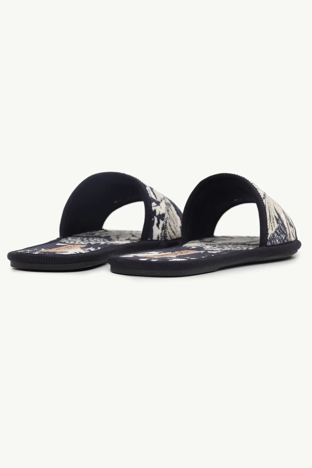 CHRISTIAN DIOR Toile De Jouy Palms Embroidered Chez Moi Slide in Blue Multicolor 2