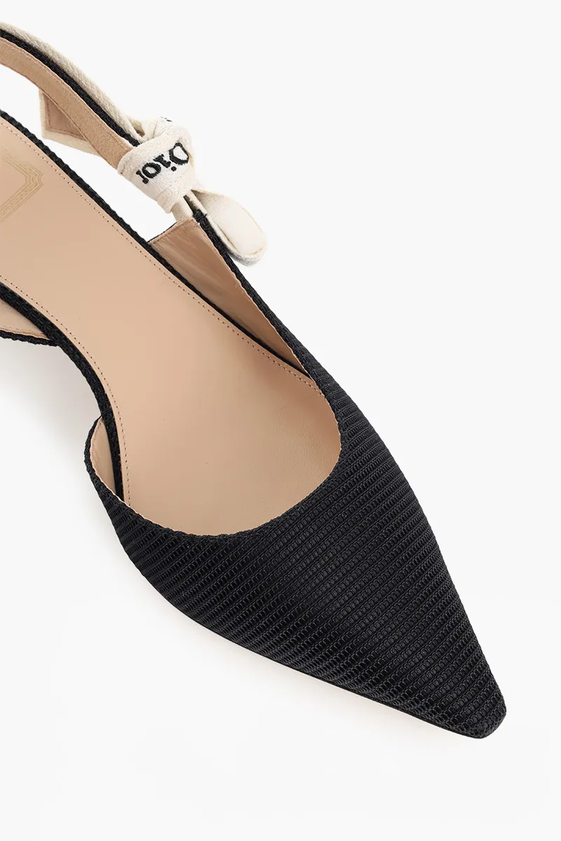 CHRISTIAN DIOR J'Adior Slingback Pumps 35mm in Black Technical Fabric 3
