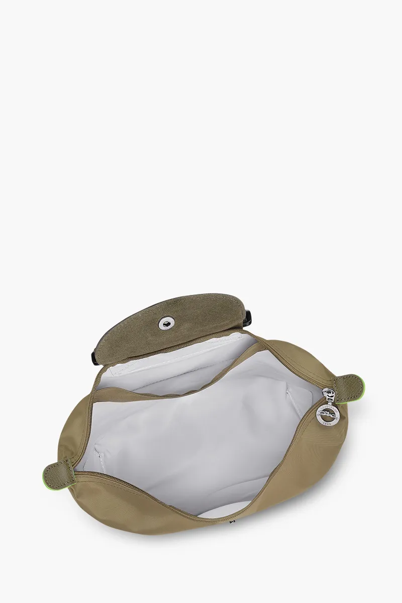 LONGCHAMP Medium Le Pliage Green Backpack in Artichoke Recycled Canvas 3