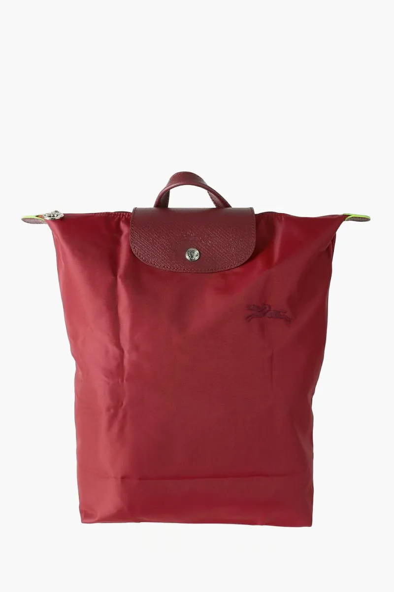 LONGCHAMP Medium Le Pliage Green Backpack in Grenade Recycled Canvas 0