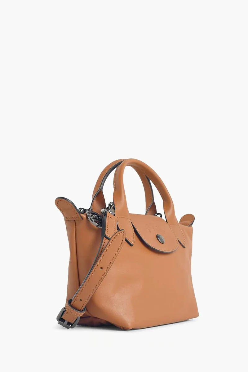 LONGCHAMP Mini Le Pliage Xtra Handbag Cashew Cowhide Leather 1