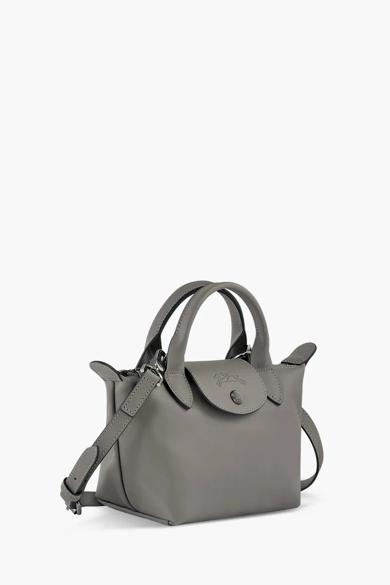 LONGCHAMP Mini Le Pliage Xtra Handbag Turtledove Cowhide Leather 2