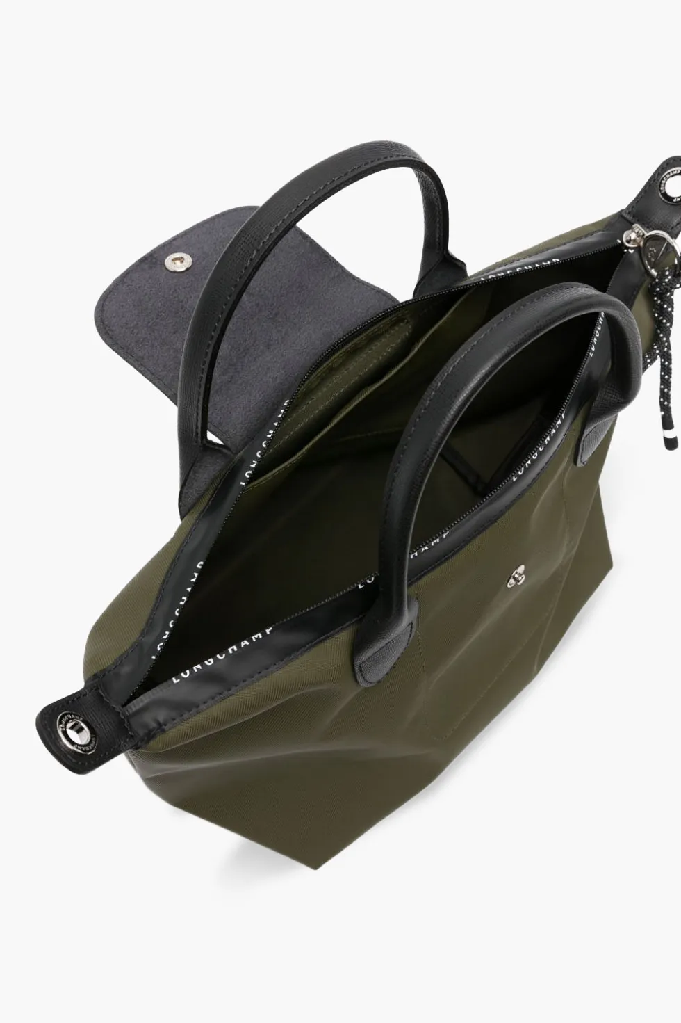 LONGCHAMP Small Le Pliage Energy Top Handle Bag in Dark Khaki 1