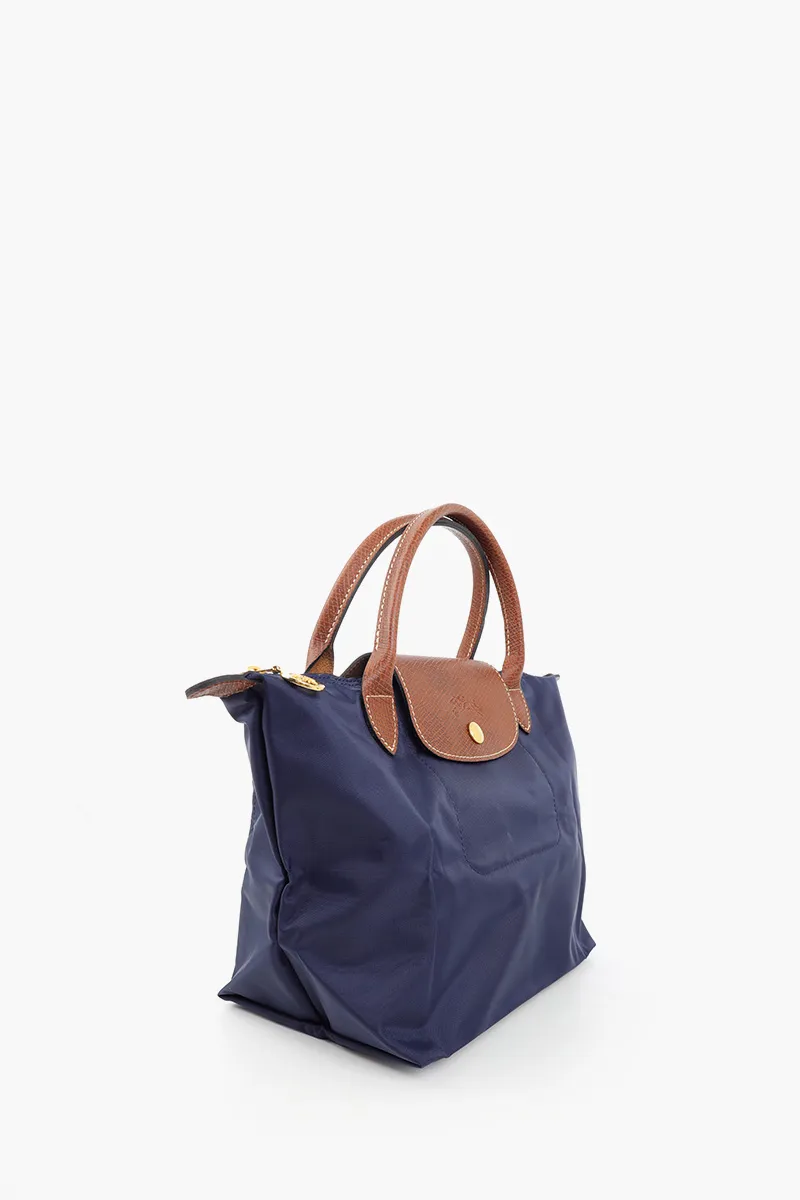 LONGCHAMP Small Le Pliage Top Handle Bag in Marine 1