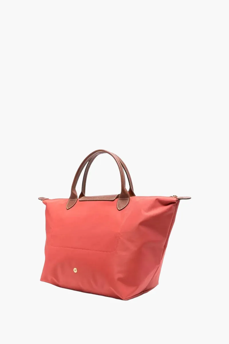 LONGCHAMP Medium Le Pliage Top Handle Bag in Tomato 1