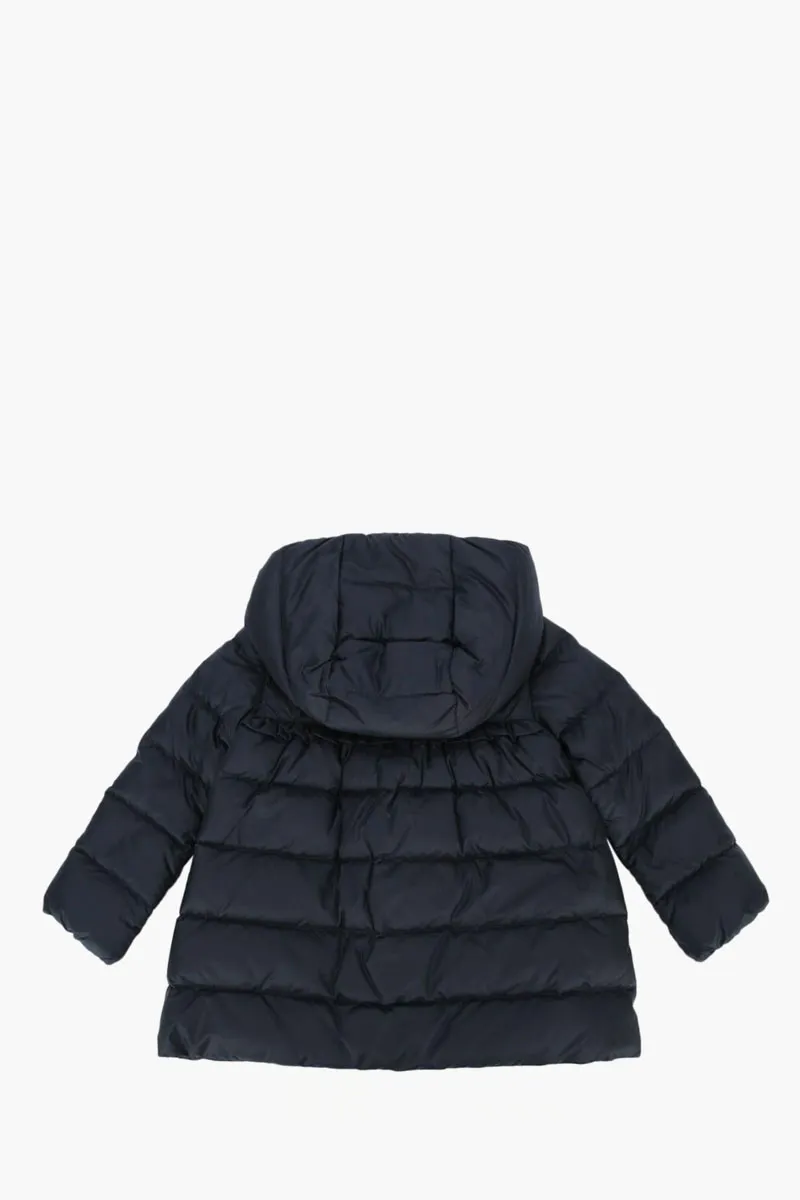 MONCLER Enfant Nevra Padded Long Coat in Blue Nylon 1