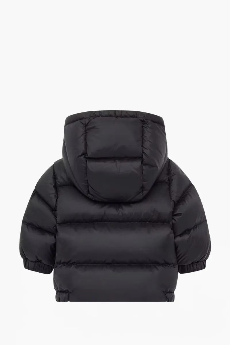 MONCLER Children New Macaire Hooded Down Jacket in Black Nylon 1