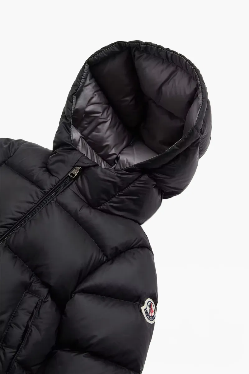 MONCLER Children New Macaire Hooded Down Jacket in Black Nylon 2