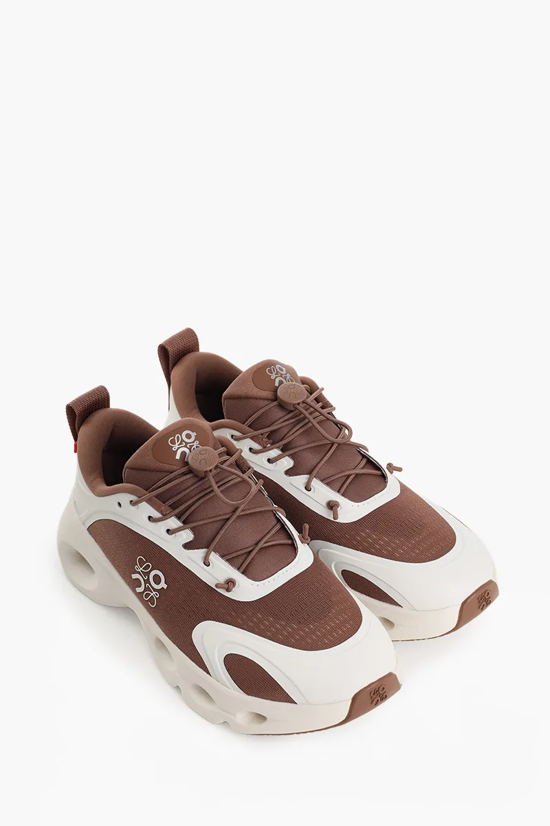 LOEWE Women Cloudsolo Low Top Sneakers in Mole/Eggshell  2