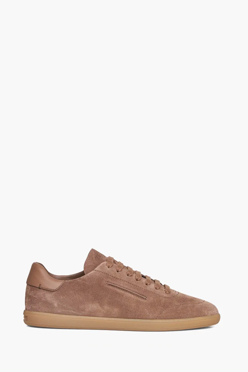 ZEGNA Men 232 Sneakers in Dark Beige Suede 0