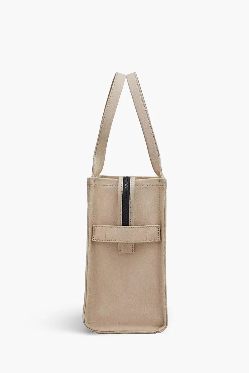 MARC JACOBS Large Traveler Tote Bag in Beige Canvas 2