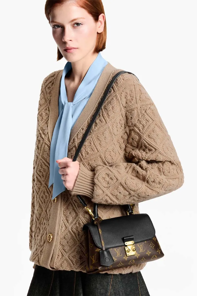 LOUIS VUITTON Madeleine BB Bag in Black/Brown Monogram Canvas 4