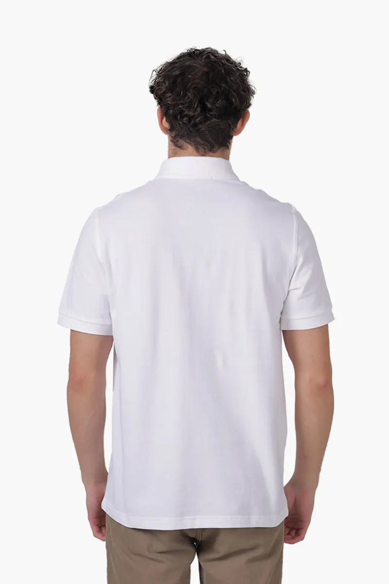 FRED PERRY Men The Original Tennis Polo Shirt in White/Navy 1