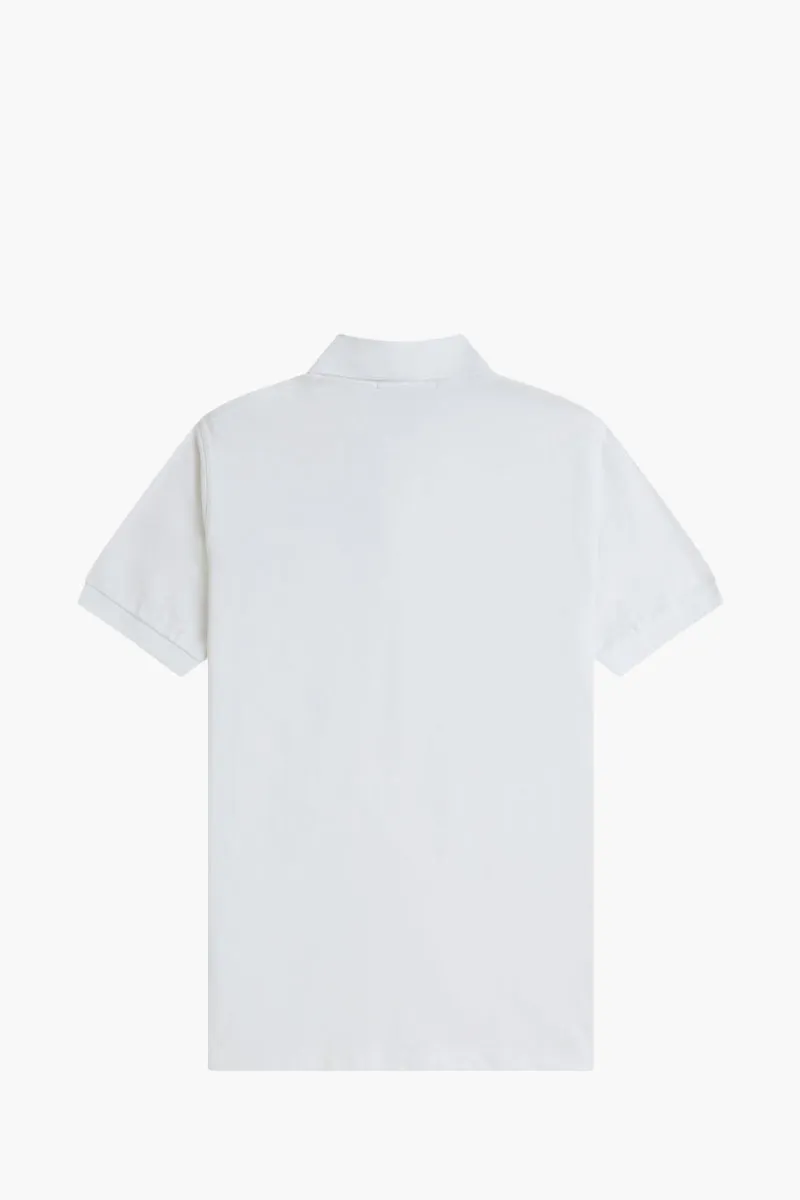 FRED PERRY Men The Original Tennis Polo Shirt in White/Champagne 2
