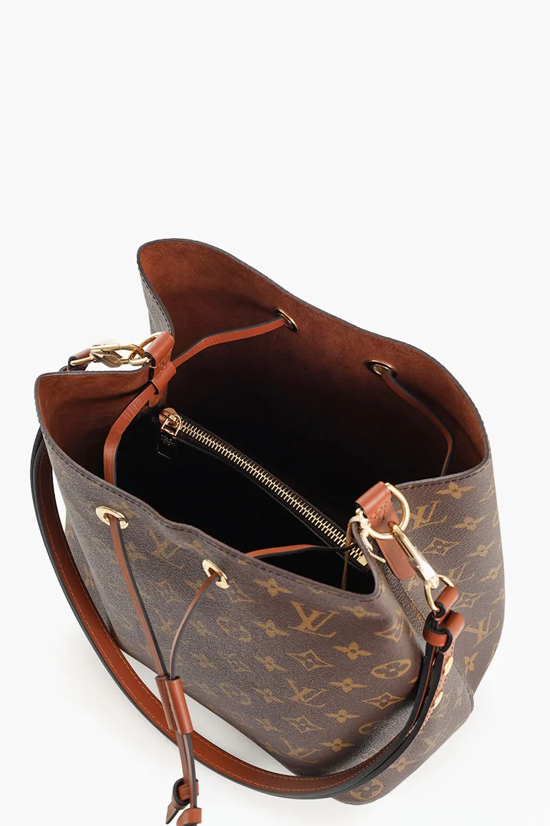 LOUIS VUITTON NéoNoé MM Bucket Bag in Brown/Caramel Monogram Canvas 3