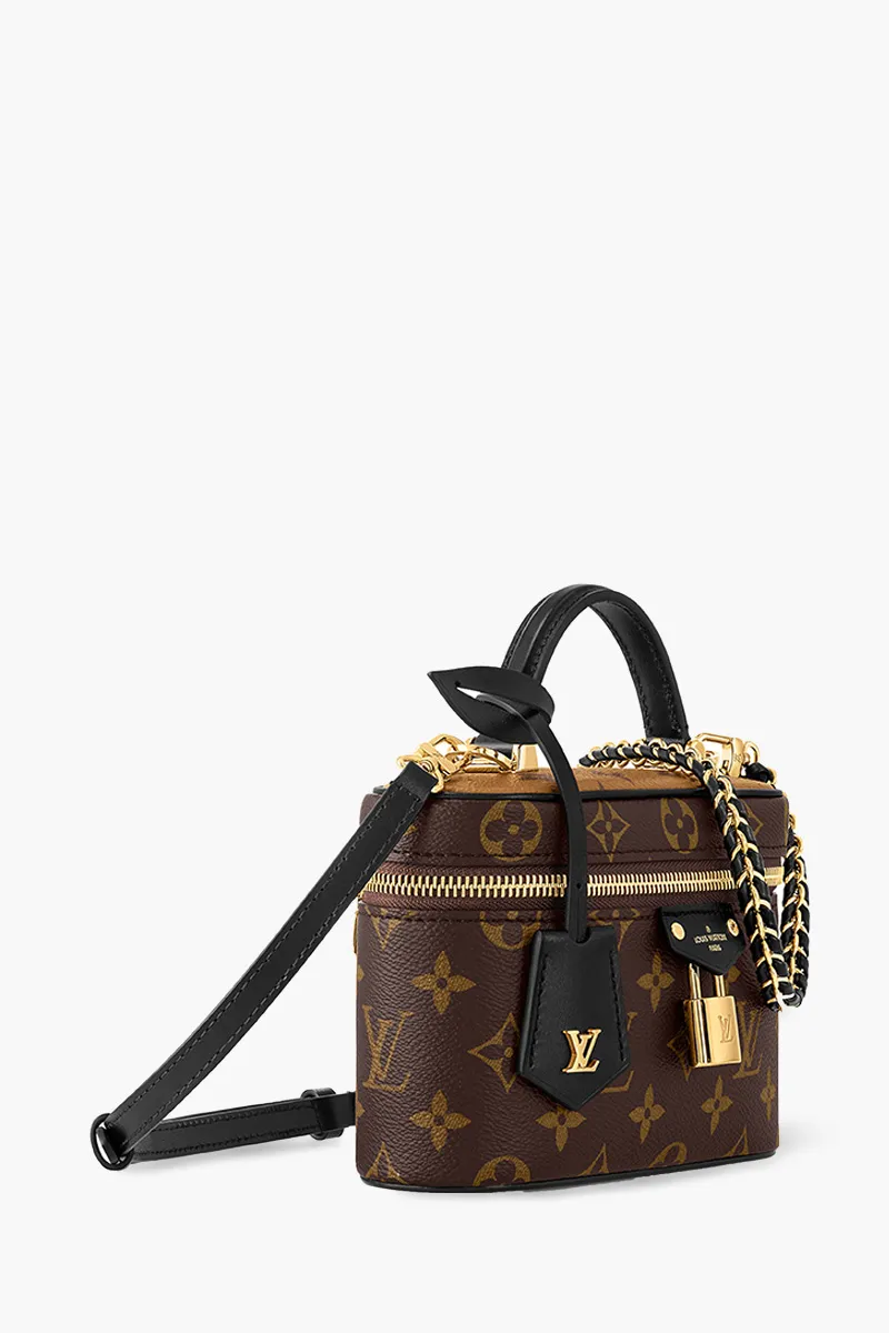 LOUIS VUITTON Vanity Chain Clutch in Brown/Beige Monogram Reverse Canvas 2